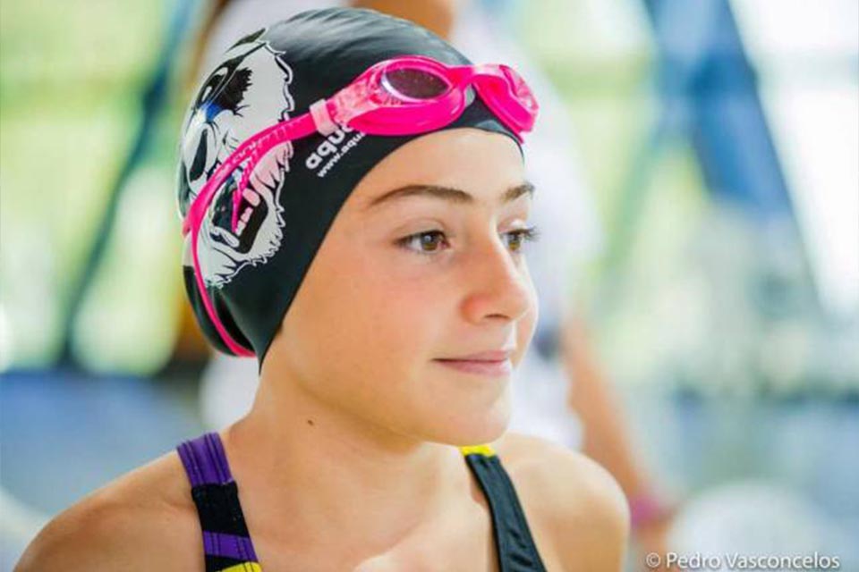 Inês Câmara conquistou ontem a prata no segundo dia do Torneio nacional zonal de infantis. Foto Pedro Vasconcelos